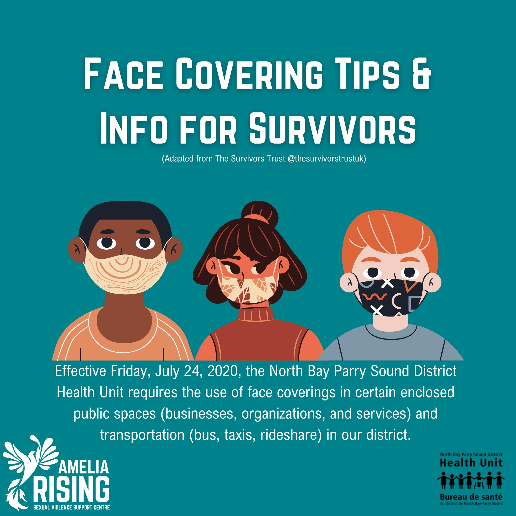 Face Covering Tips & Info For Survivors